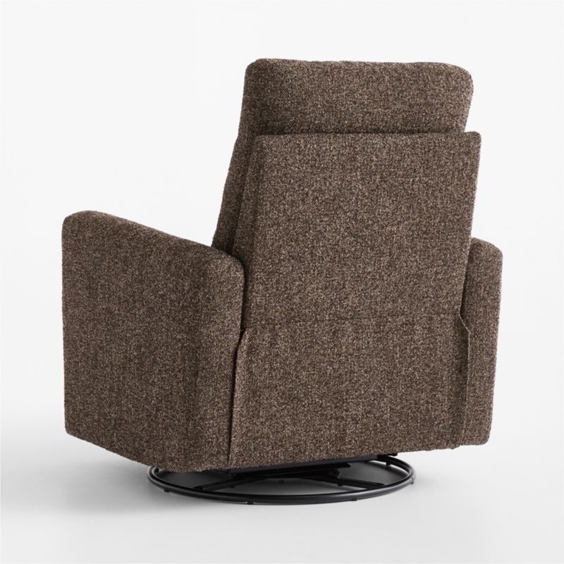 Rory Chocolate Brown Swivel Glider Power Recliner Nursery Chair - image 3 of 9