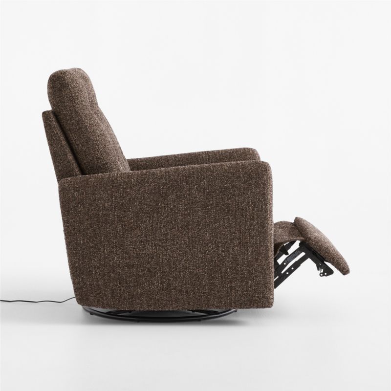 Rory Chocolate Brown Swivel Glider Power Recliner Nursery Chair - image 5 of 9