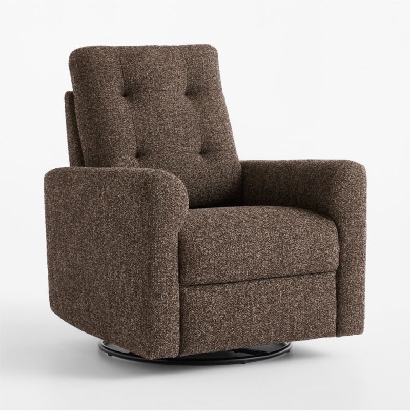 Rory Chocolate Brown Swivel Glider Power Recliner Nursery Chair - image 1 of 9