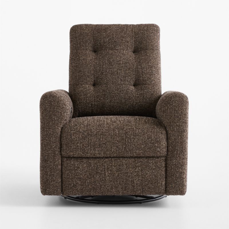 Rory Chocolate Brown Swivel Glider Power Recliner Nursery Chair - image 2 of 9