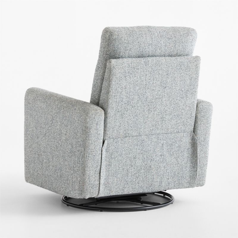 Rory Mist Blue Grey Swivel Glider Power Recliner Nursery Chair - image 3 of 9
