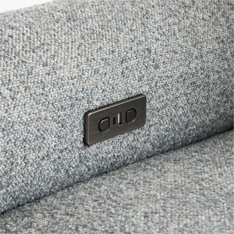 Rory Mist Blue Grey Swivel Glider Power Recliner Nursery Chair - image 7 of 9