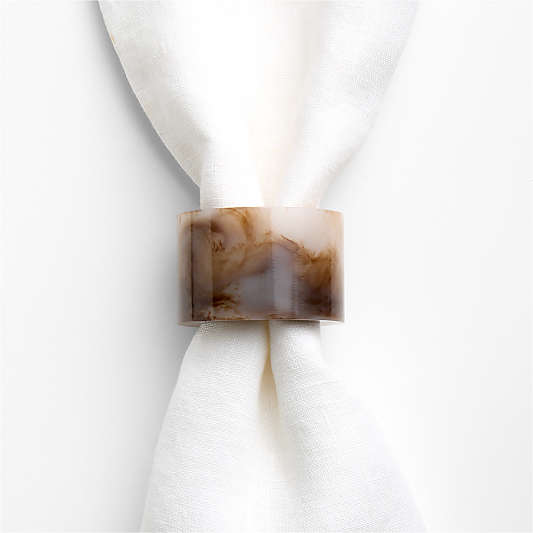 Tortoise Resin Napkin Ring