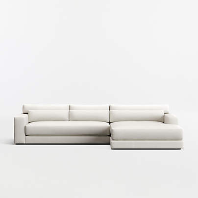 Retreat 2-Piece Bench Sectional Sofa with Extra Wide Chaise Lounge