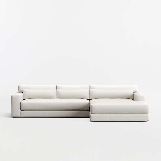 Retreat 2-Piece Bench Sectional Sofa with Extra Wide Chaise Lounge
