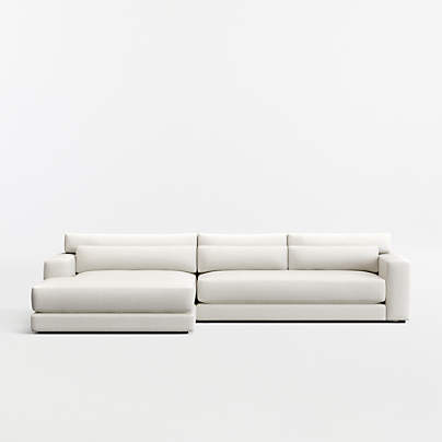 Retreat 2-Piece Bench Sectional Sofa with Extra Wide Chaise Lounge