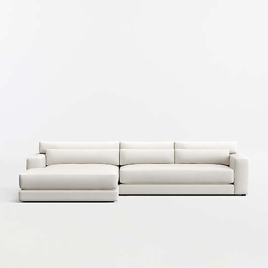 Retreat 2-Piece Bench Sectional Sofa with Extra Wide Chaise Lounge