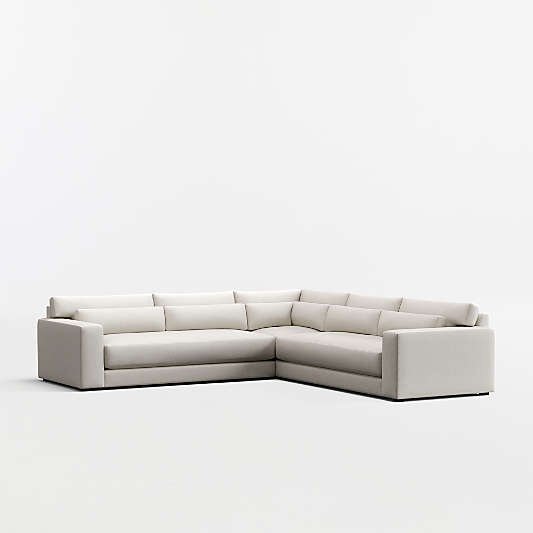 Retreat 3-Piece L-Shaped Bench Sectional Sofa