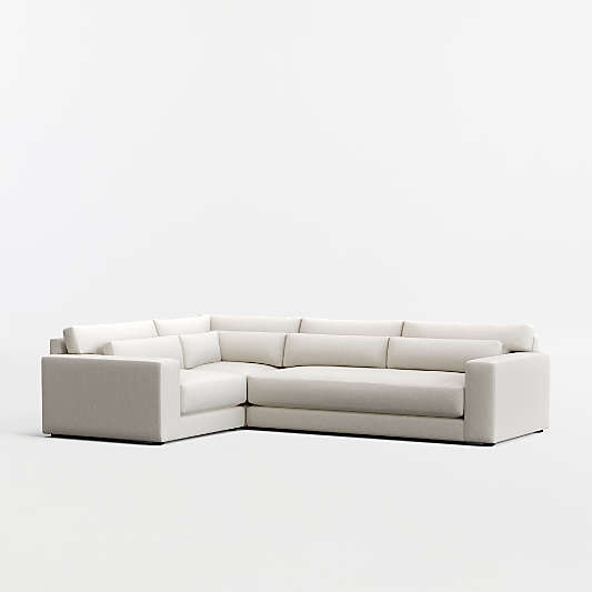 Retreat 3-Piece L-Shaped Bench Sectional Sofa