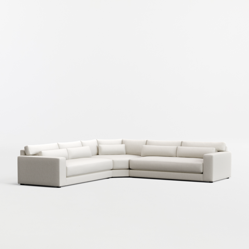 Retreat 3-Piece L-Shaped Wedge Bench Sectional Sofa - image 0 of 6