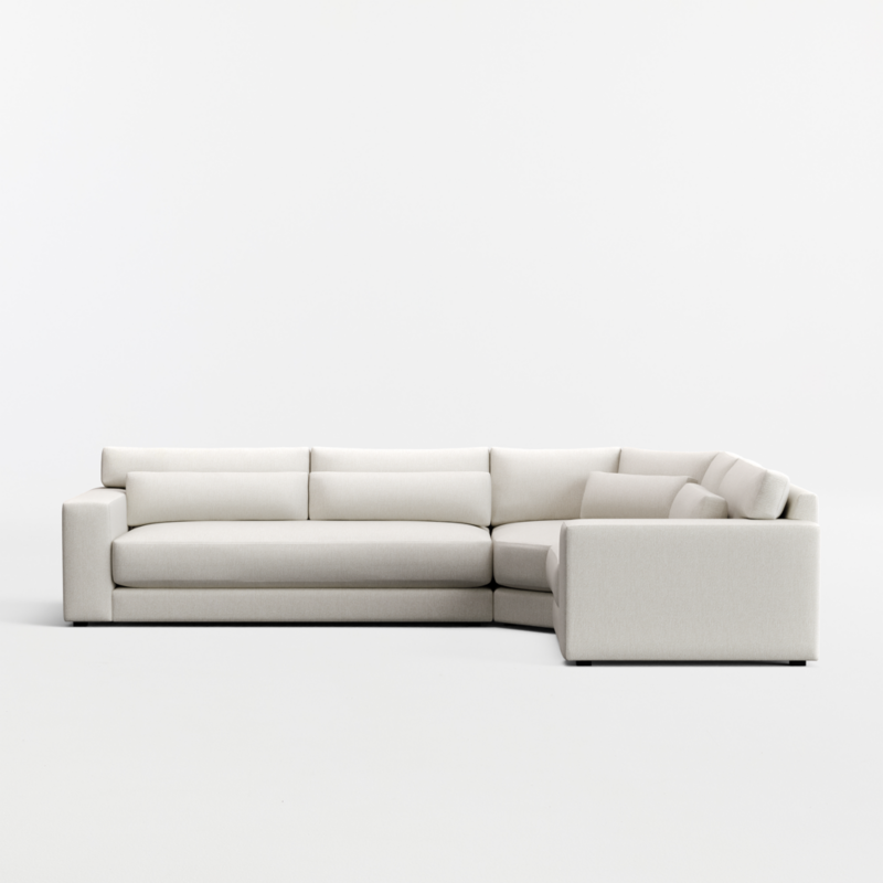 Retreat 3-Piece L-Shaped Wedge Bench Sectional Sofa - image 3 of 6