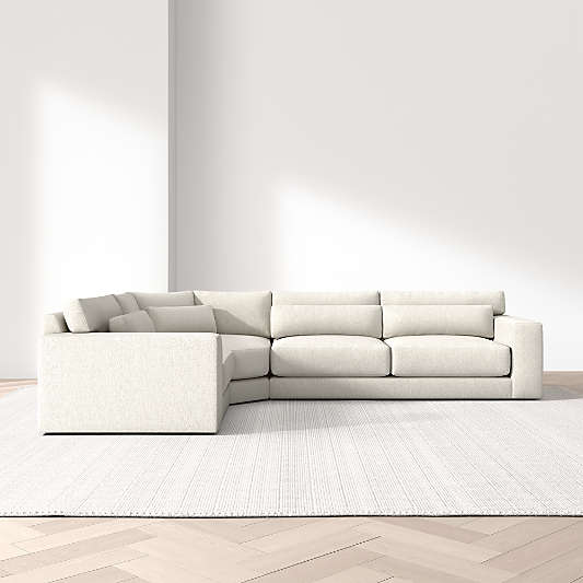 Retreat 3-Piece L-Shaped Wedge Sectional Sofa
