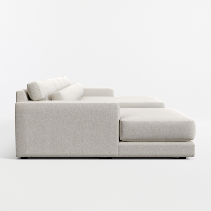 Retreat 3-Piece U-Shaped Bench Sectional Sofa with Double Extra Wide Chaise Lounge - image 6 of 7