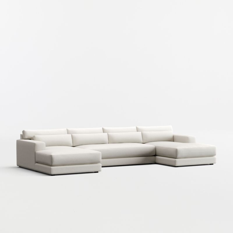 Retreat 3-Piece U-Shaped Bench Sectional Sofa with Double Chaise Lounge - image 2 of 7