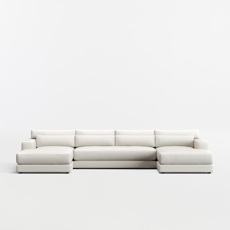 Retreat 3-Piece U-Shaped Bench Sectional Sofa with Double Chaise Lounge - image 0 of 7