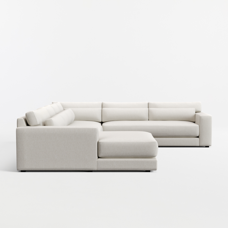 Retreat 4-Piece L-Shaped Bench Sectional Sofa with Extra Wide Chaise Lounge - image 6 of 7