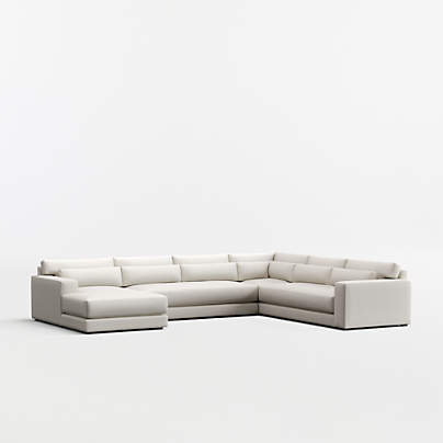 Retreat 4-Piece L-Shaped Bench Sectional Sofa with Chaise Lounge