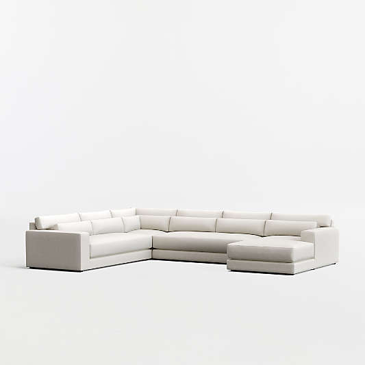 Retreat 4-Piece L-Shaped Bench Sectional Sofa with Chaise Lounge