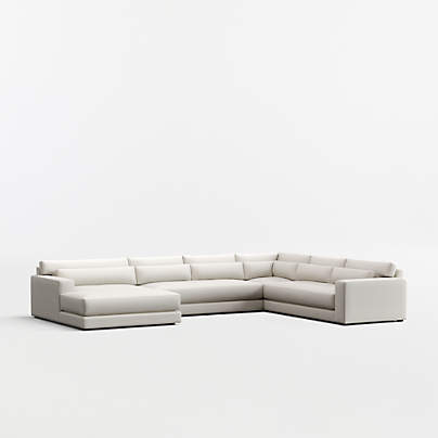 Retreat 4-Piece L-Shaped Bench Sectional Sofa with Extra Wide Chaise Lounge