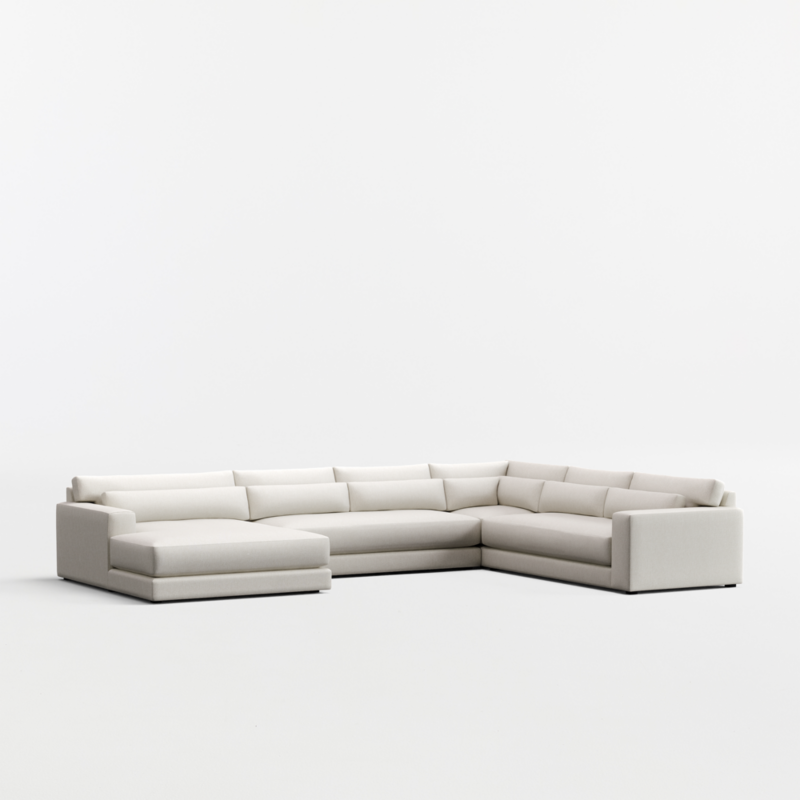 Retreat 4-Piece L-Shaped Bench Sectional Sofa with Extra Wide Chaise Lounge - image 0 of 7