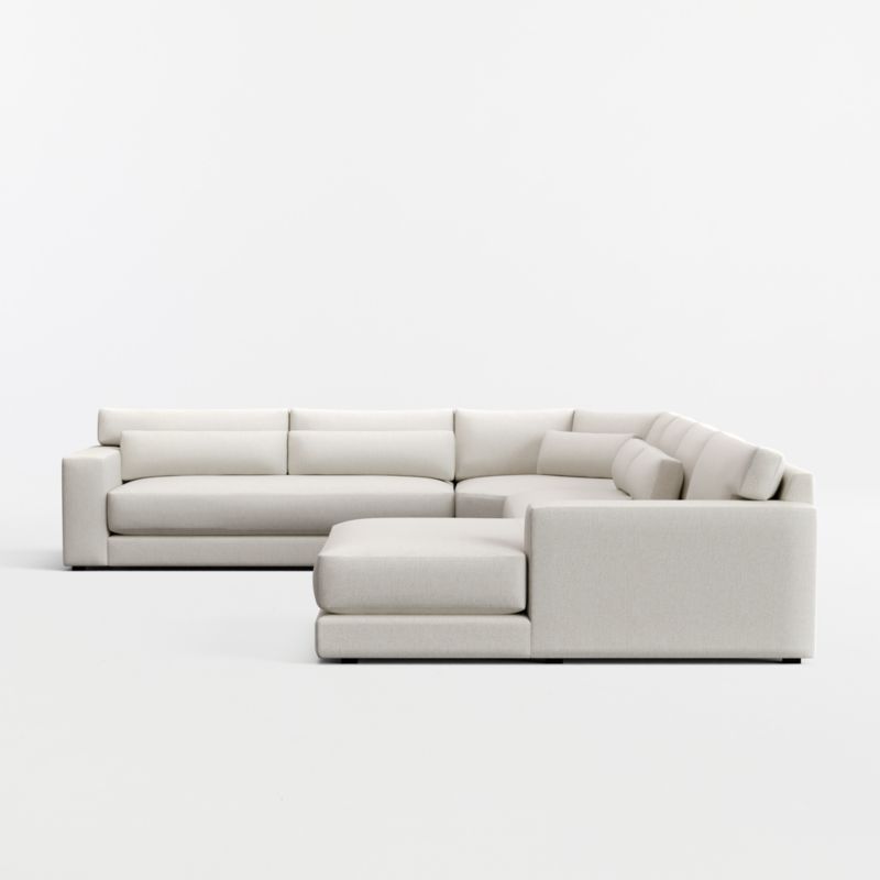 Retreat 4-Piece L-Shaped Wedge Bench Sectional Sofa with Extra Wide Chaise Lounge - image 5 of 7