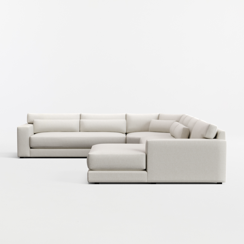 Retreat 4-Piece L-Shaped Wedge Bench Sectional Sofa with Extra Wide Chaise Lounge - image 6 of 7