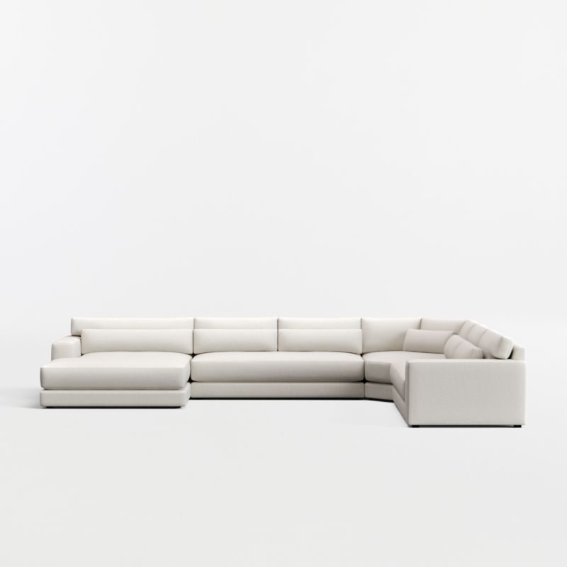 Retreat 4-Piece L-Shaped Wedge Bench Sectional Sofa with Extra Wide Chaise Lounge - image 2 of 7