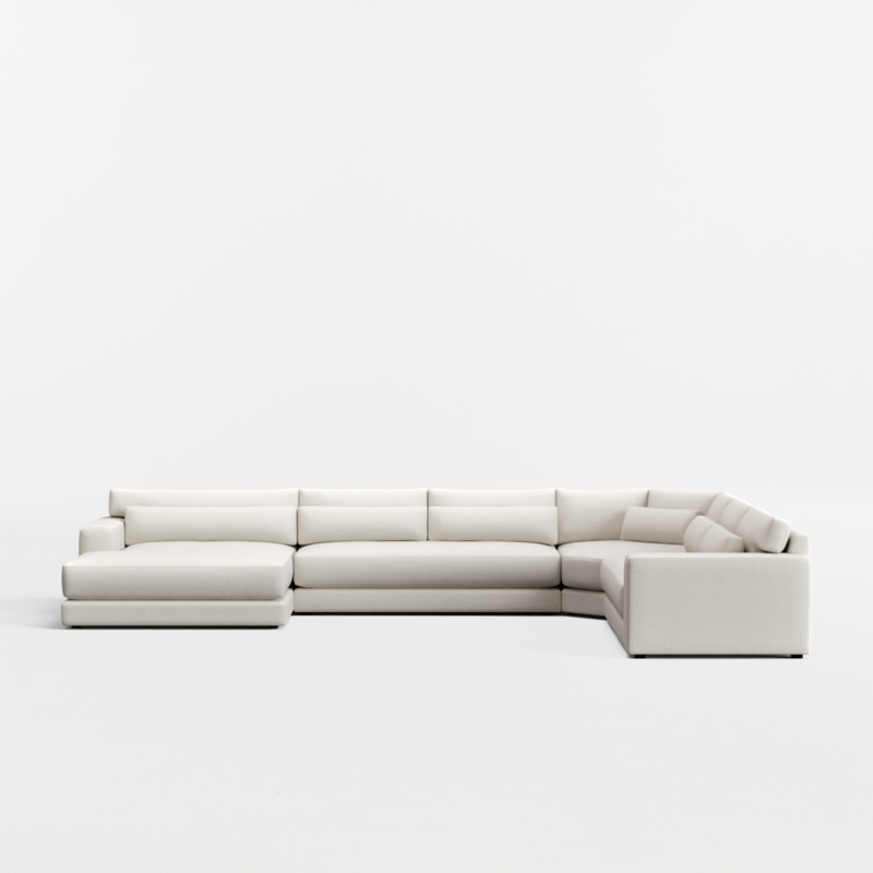 Retreat 4-Piece L-Shaped Wedge Bench Sectional Sofa with Extra Wide Chaise Lounge - image 3 of 7