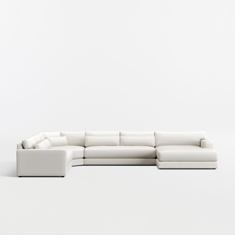 Retreat 4-Piece L-Shaped Wedge Bench Sectional Sofa with Extra Wide Chaise Lounge - image 2 of 7