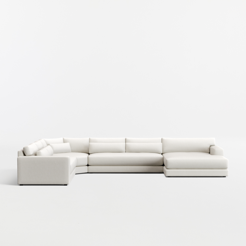 Retreat 4-Piece L-Shaped Wedge Bench Sectional Sofa with Extra Wide Chaise Lounge - image 3 of 7