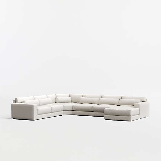Retreat 4-Piece L-Shaped Wedge Sectional Sofa with Chaise Lounge