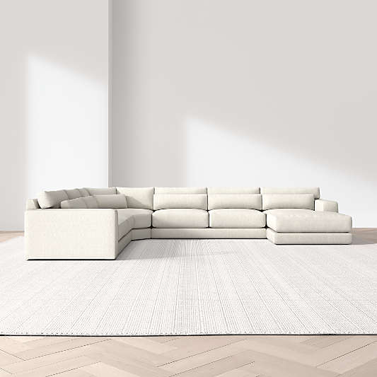 Retreat 4-Piece L-Shaped Wedge Sectional Sofa with Chaise Lounge