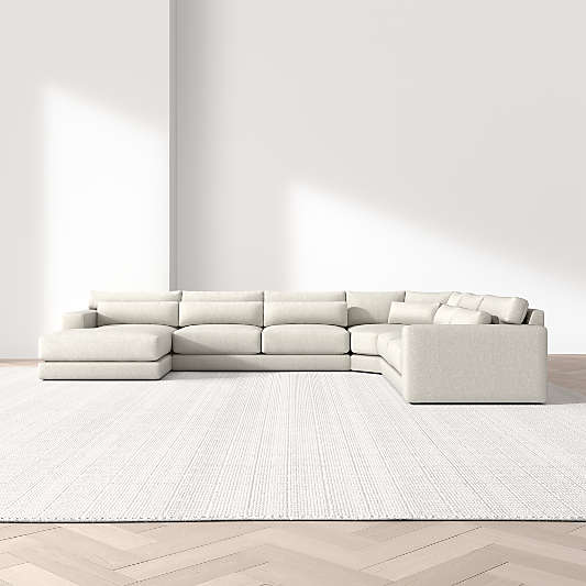Retreat 4-Piece L-Shaped Wedge Sectional Sofa with Chaise Lounge