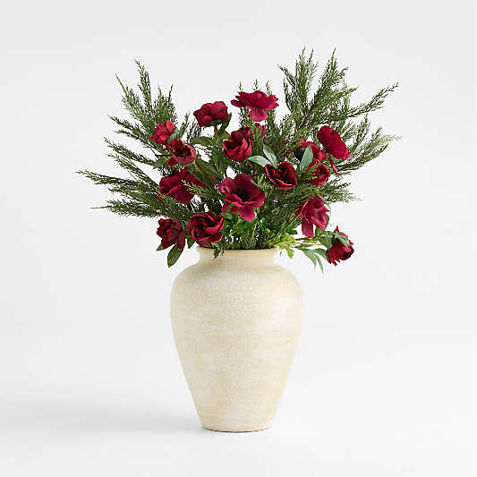 Faux Ruby Red and Cypress Stem Bundle