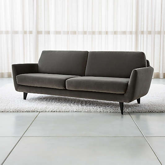 Rucola Grey Velvet Sofa