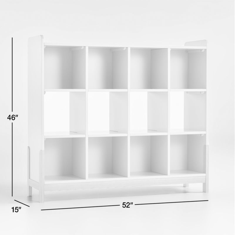 View Rue Midnight Blue Wood 12-Cube Bookcase - image 2 of 5