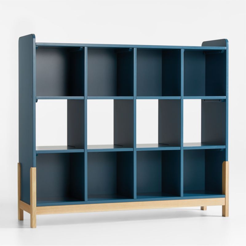 Rue Midnight Blue Wood 12-Cube Bookcase - image 2 of 5