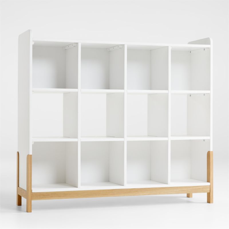 Rue White Wood 12-Cube Bookcase - image 7 of 10