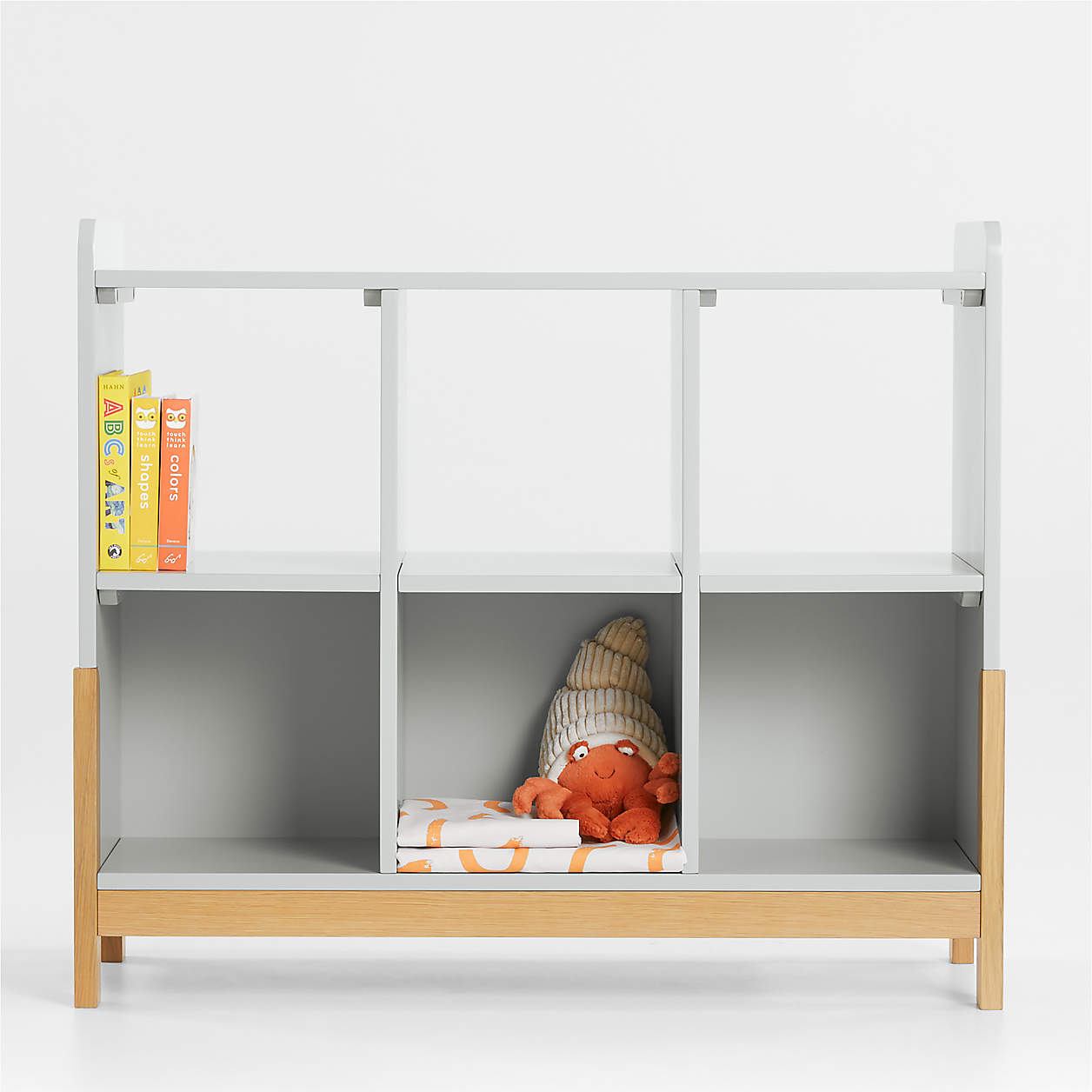 Rue Grey Wood 6Cube Low Kids Bookcase + Reviews Crate & Kids