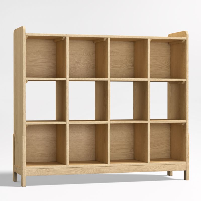 Rue Natural Wood 12-Cube Bookcase