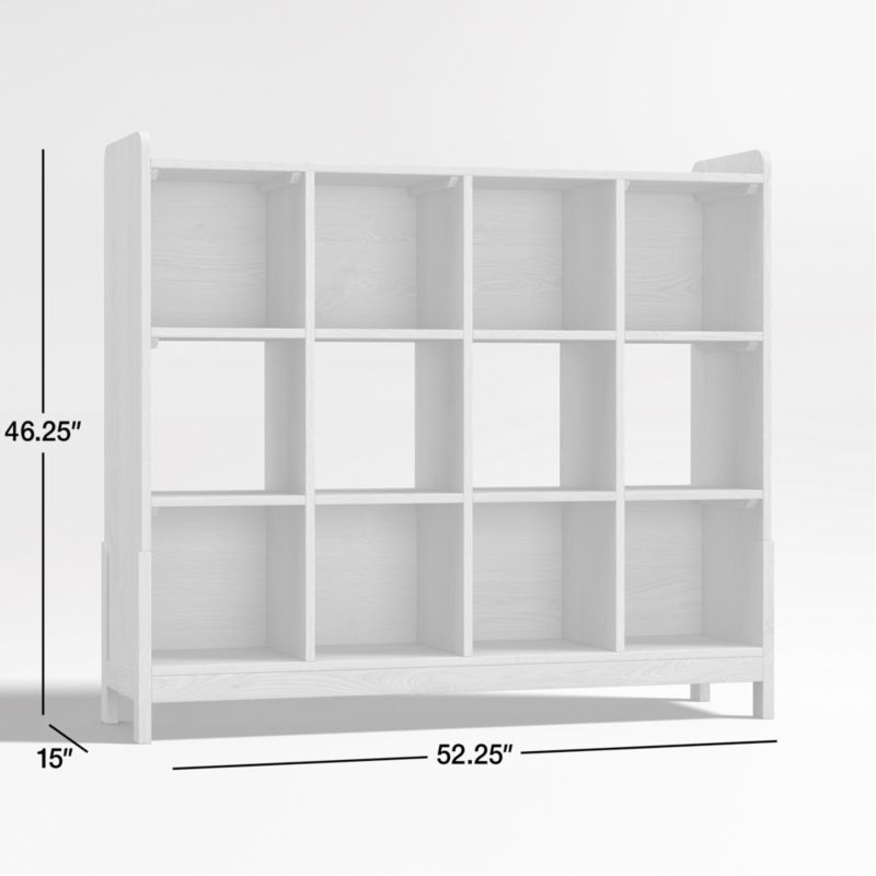 Rue Natural Wood 12-Cube Bookcase
