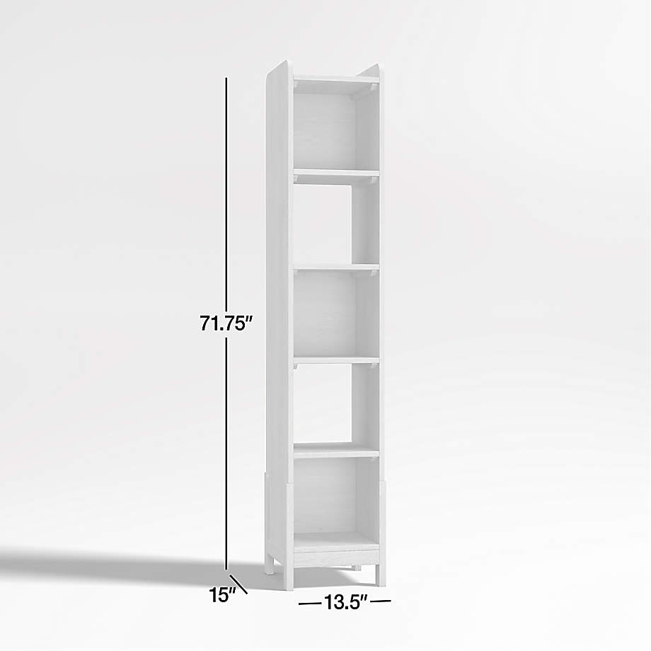 Skinny 2024 white bookcase