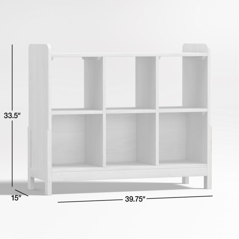 View Rue Natural Wood 6-Cube Low Bookcase - image 3 of 12