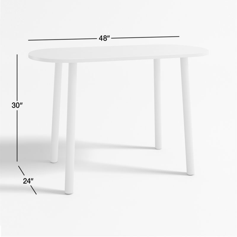 View Rue Adjustable White Wood Kids Play Table with 30" Legs - image 3 of 7