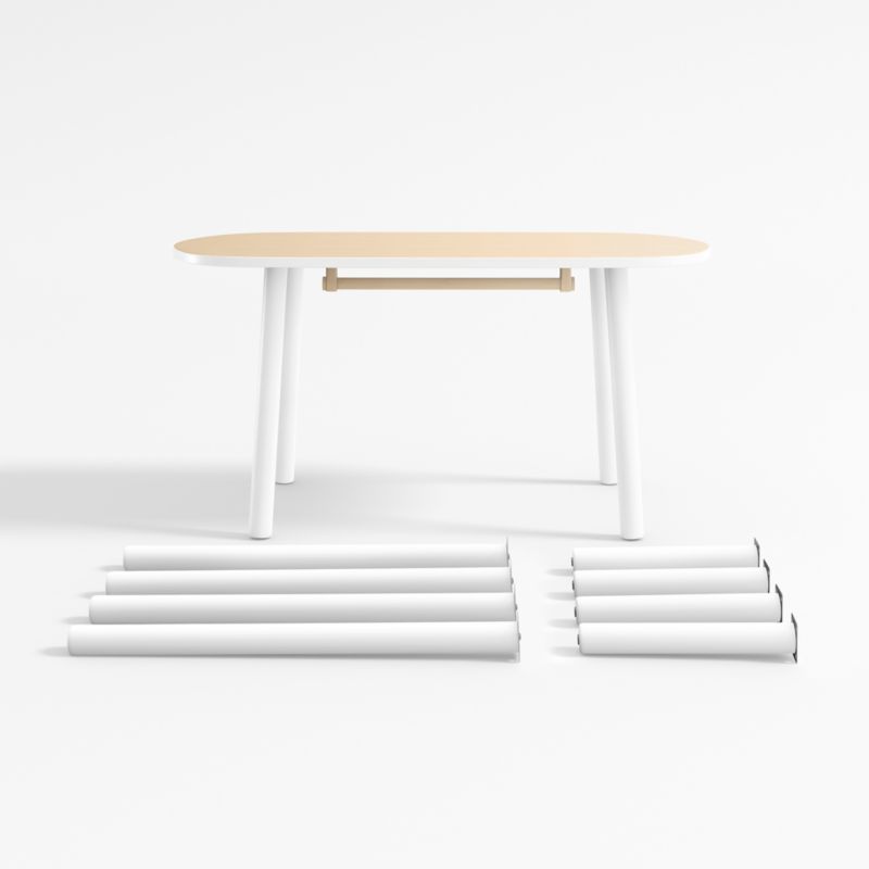 Rue White Wood Kids Play Table, Leg Set & Paper Roll Holder