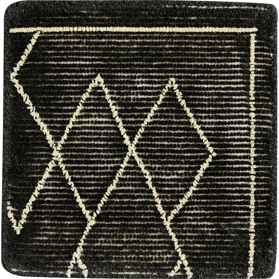 Ruell Black Rug Swatch 12"x12" Crate & Barrel Canada