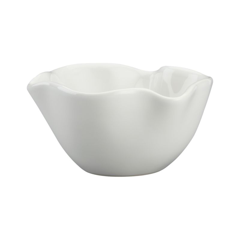 White Ruffle 5.5" Dip Bowl