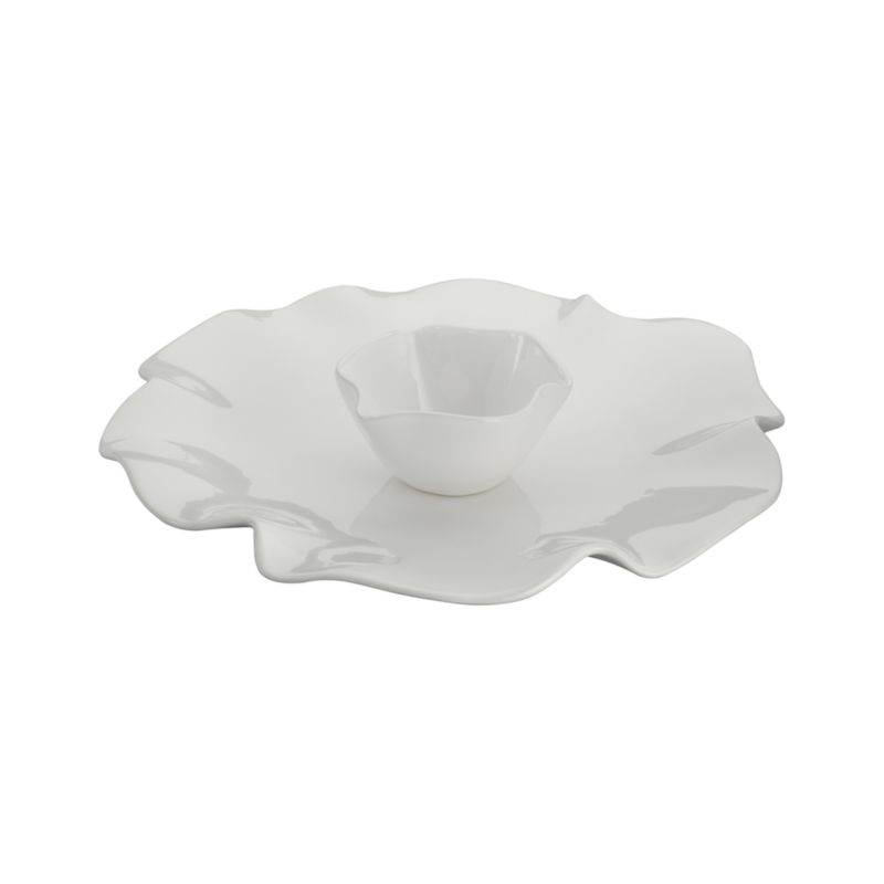 White Ruffle 5.5" Dip Bowl