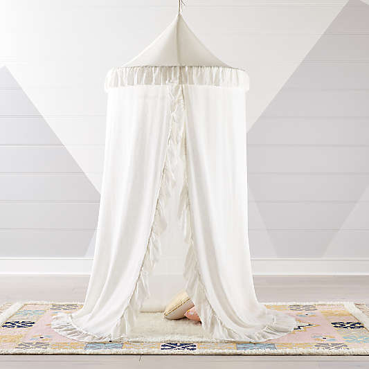 White Ruffle Playhouse Canopy