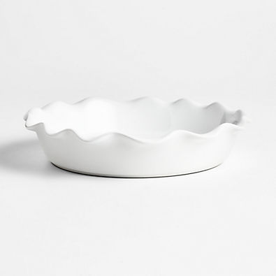 View White Ruffle Pie Dish details